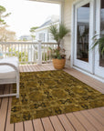 Addison Rugs Panel Chocolate Washable Indoor-Outdoor Rug
