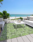 Addison Rugs Panel Green Washable Indoor-Outdoor Rug