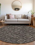 Addison Rugs Panel Grey Washable Indoor-Outdoor Rug