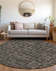 Addison Rugs Panel Grey Washable Indoor-Outdoor Rug