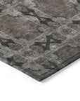 Addison Rugs Panel Grey Washable Indoor-Outdoor Rug