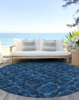 Addison Rugs Panel Navy Washable Indoor-Outdoor Rug