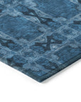 Addison Rugs Panel Navy Washable Indoor-Outdoor Rug