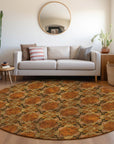 Addison Rugs Panel Orange Washable Indoor-Outdoor Rug