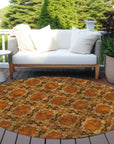 Addison Rugs Panel Orange Washable Indoor-Outdoor Rug