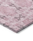 Addison Rugs Panel Pink Washable Indoor-Outdoor Rug