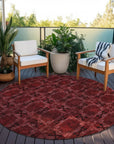 Addison Rugs Panel Red Washable Indoor-Outdoor Rug