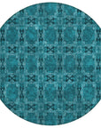 Addison Rugs Panel Teal Washable Indoor-Outdoor Rug