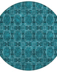 Addison Rugs Panel Teal Washable Indoor-Outdoor Rug