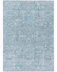 Addison Rugs Parallel Bands Blue Washable Indoor-Outdoor Rug