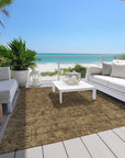 Addison Rugs Parallel Bands Brown Washable Indoor-Outdoor Rug