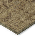 Addison Rugs Parallel Bands Brown Washable Indoor-Outdoor Rug