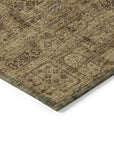 Addison Rugs Parallel Bands Brown Washable Indoor-Outdoor Rug