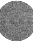Addison Rugs Parallel Bands Charcoal Washable Indoor-Outdoor Rug