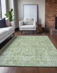 Addison Rugs Parallel Bands Green Washable Indoor-Outdoor Rug