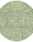 Addison Rugs Parallel Bands Green Washable Indoor-Outdoor Rug