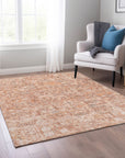 Addison Rugs Parallel Bands Salmon Washable Indoor-Outdoor Rug