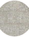 Addison Rugs Parallel Bands Taupe Washable Indoor-Outdoor Rug