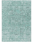 Addison Rugs Parallel Bands Teal Washable Indoor-Outdoor Rug