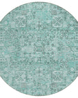 Addison Rugs Parallel Bands Teal Washable Indoor-Outdoor Rug