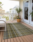 Addison Rugs Plaid Brown Washable Indoor-Outdoor Rug