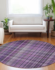Addison Rugs Plaid Purple Washable Indoor-Outdoor Rug