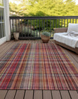 Addison Rugs Plaid Red Washable Indoor-Outdoor Rug