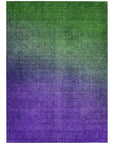 Addison Rugs Quiet Current Green Washable Indoor-Outdoor Rug