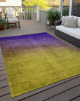 Addison Rugs Quiet Current Purple Washable Indoor-Outdoor Rug
