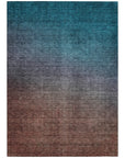 Addison Rugs Quiet Current Teal Washable Indoor-Outdoor Rug