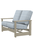 Telescope Leeward Deep Seat Outdoor Loveseat with Independent Hidden Motion