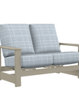 Telescope Leeward Deep Seat Outdoor Loveseat with Independent Hidden Motion