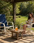 Telescope Soho Sling High Back Swivel Outdoor Rocker 2PC