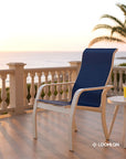 Telescope Soho Sling Stacking High Back Outdoor Arm Chair