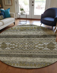 Addison Rugs Southwest Taupe Washable Indoor-Outdoor Rug