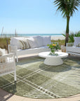 Addison Rugs Spiral Whispers Aloe Washable Indoor-Outdoor Rug