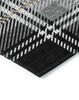 Addison Rugs Spiral Whispers Black Washable Indoor-Outdoor Rug