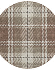 Addison Rugs Spiral Whispers Brown Washable Indoor-Outdoor Rug