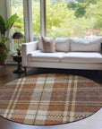 Addison Rugs Spiral Whispers Chocolate Washable Indoor-Outdoor Rug
