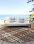 Addison Rugs Spiral Whispers Chocolate Washable Indoor-Outdoor Rug