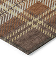Addison Rugs Spiral Whispers Chocolate Washable Indoor-Outdoor Rug