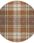Addison Rugs Spiral Whispers Chocolate Washable Indoor-Outdoor Rug