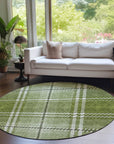 Addison Rugs Spiral Whispers Green Washable Indoor-Outdoor Rug