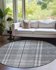 Addison Rugs Spiral Whispers Grey Washable Indoor-Outdoor Rug