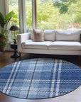 Addison Rugs Spiral Whispers Navy Washable Indoor-Outdoor Rug
