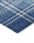 Addison Rugs Spiral Whispers Navy Washable Indoor-Outdoor Rug