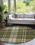 Addison Rugs Spiral Whispers Olive Washable Indoor-Outdoor Rug