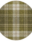 Addison Rugs Spiral Whispers Olive Washable Indoor-Outdoor Rug