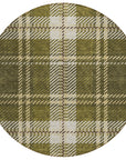 Addison Rugs Spiral Whispers Olive Washable Indoor-Outdoor Rug