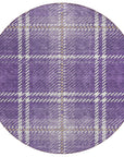 Addison Rugs Spiral Whispers Purple Washable Indoor-Outdoor Rug
